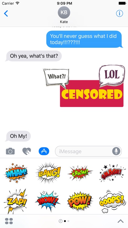 Comic and Caption Word Stickers for iMessage