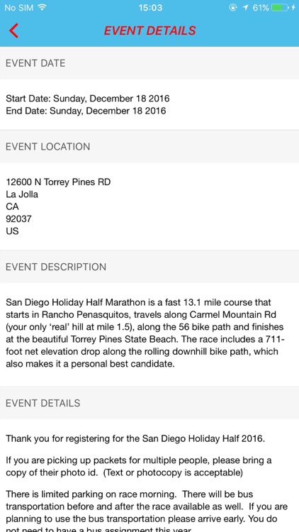San Diego Holiday Half Marathon