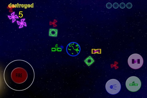 Neon Asteroids Attack screenshot 3