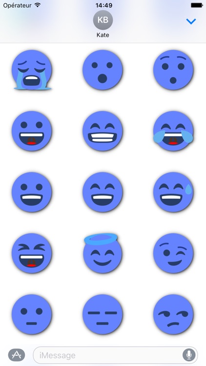 BLUE Emoji • Stickers for iMessage