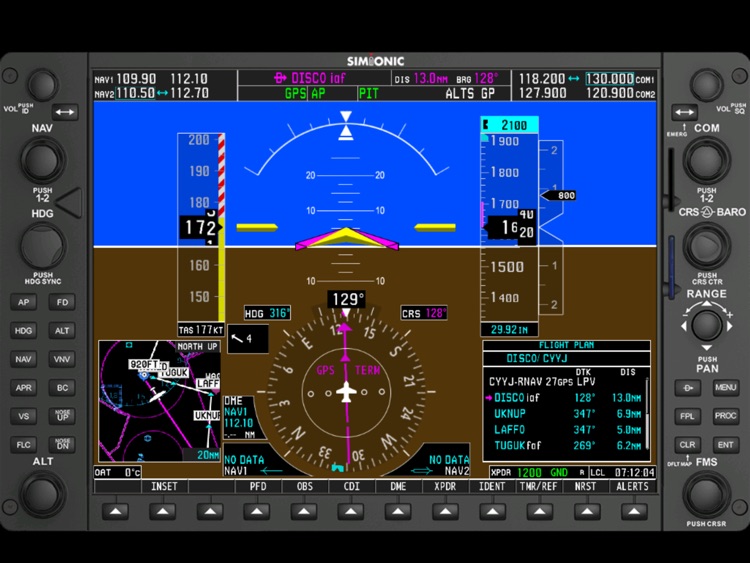 G1000 training simulator