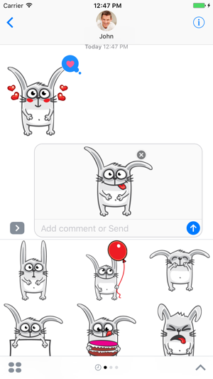 有趣的兔子 - 貼紙為iMessage(圖1)-速報App