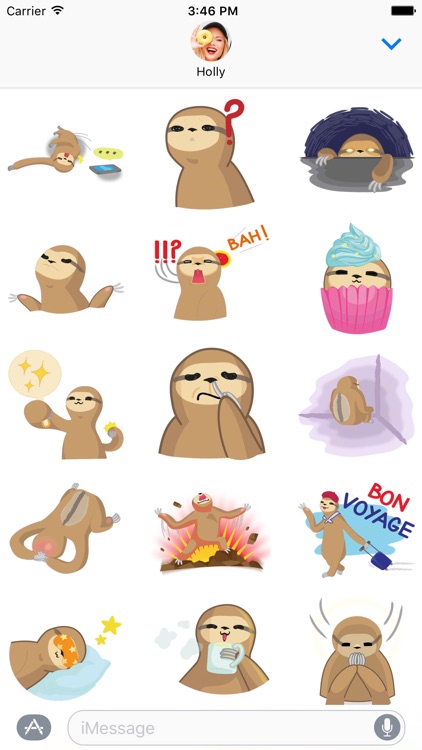 Andy the Sloth - Lazy Stickers