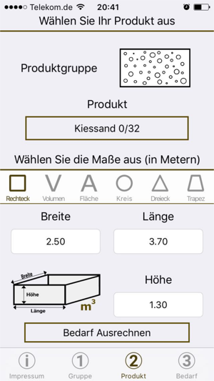 Baustoffrechner PREMIUM(圖4)-速報App