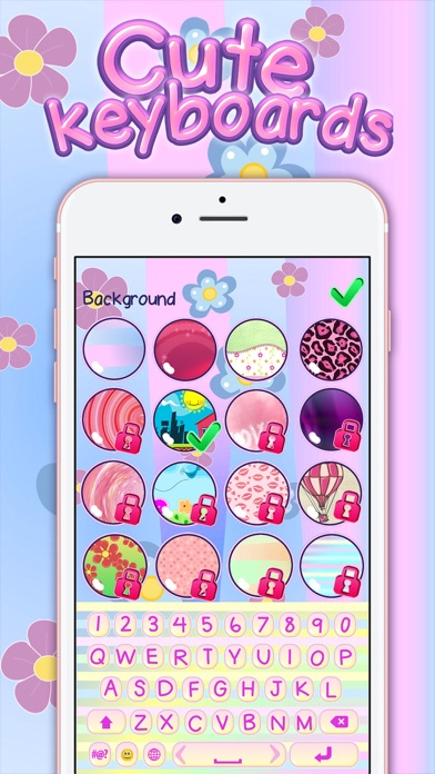 可愛い キーボード カラフ ル テーマ や 背景 Iphoneアプリ Applion