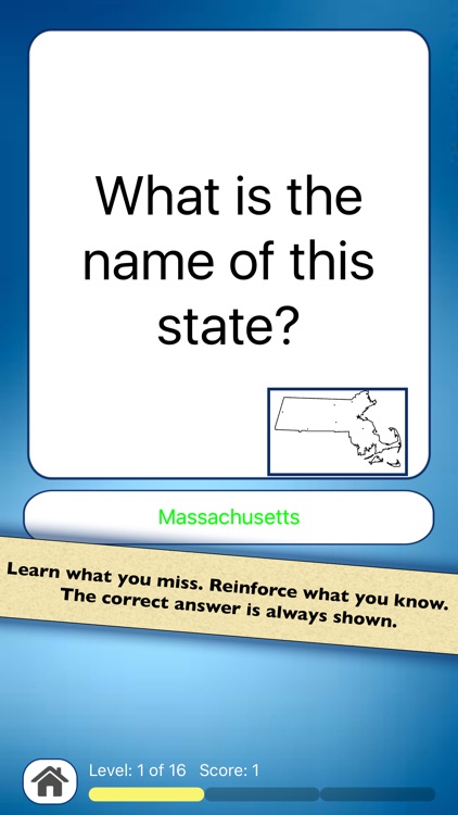 US State Shapes Geography Quiz