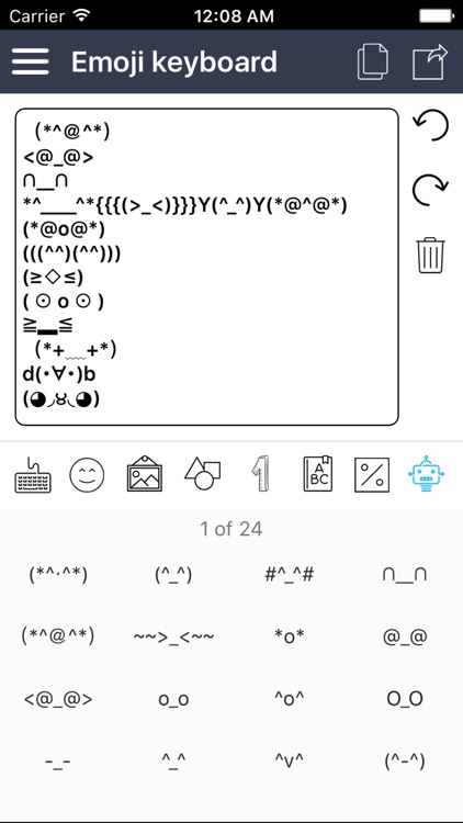 Emoij Keyboard for message,chat - Emotion,Unicode screenshot-3