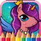 Pony Animal Coloring Pages Little Book Painting