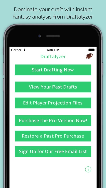 Draftalyzer - Fantasy Football Draft, Mock Draft, and Projections
