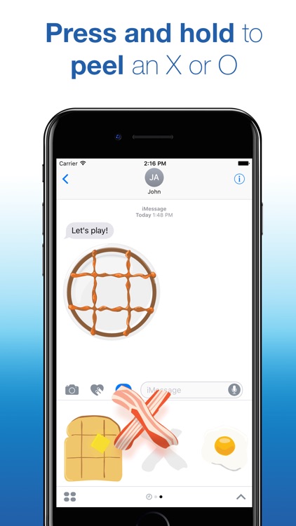 Sticker-Tac-Toe: Use stickers to play tic-tac-toe!