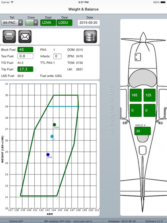 Pan Aero Weight and Balance Light Aircraft