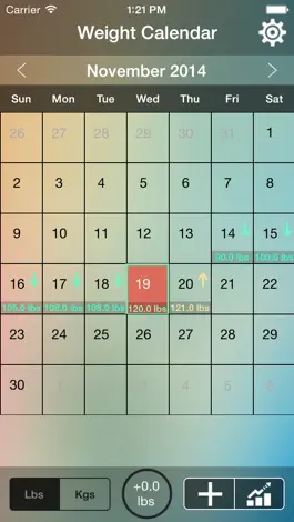 Game screenshot Weight Tracking Calendar apk