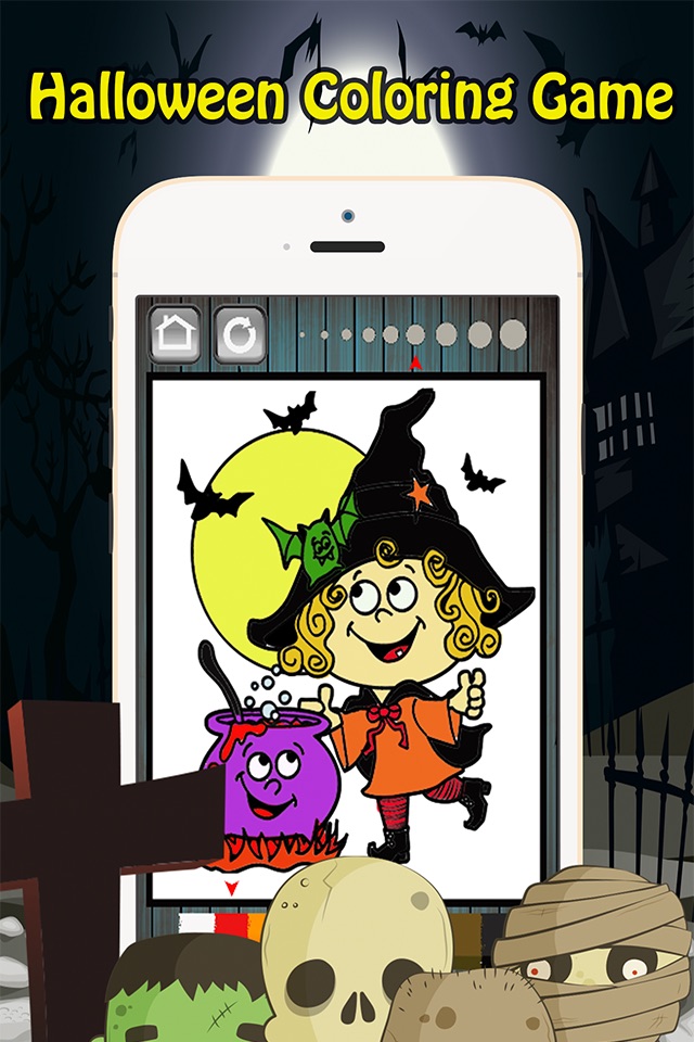 Halloween Coloring Book Pages Kids Trick or Treat screenshot 2