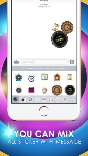 Clock Emoji icon Sticker Keyboard Themes ChatStick(圖3)-速報App