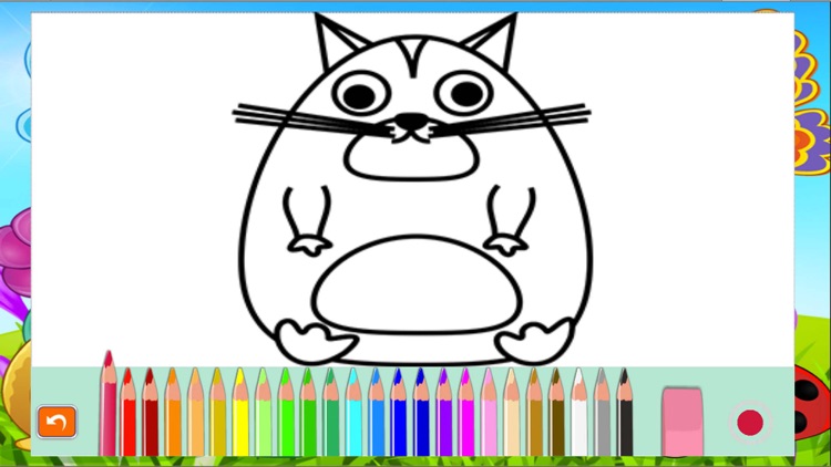 Coloring page for kids painting animals