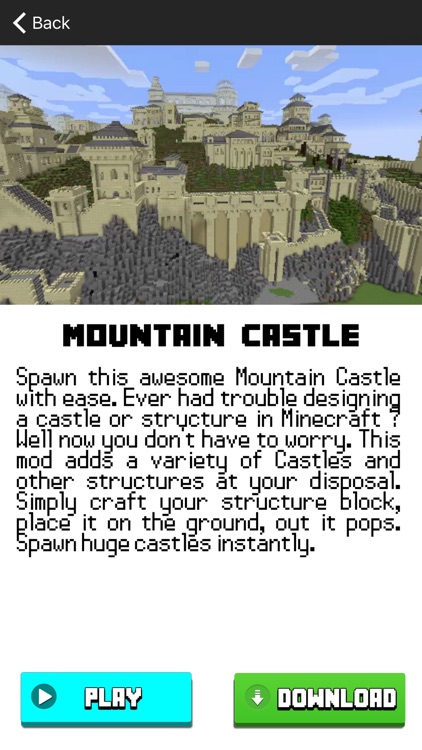 CASTLE MOD FREE for Minecraft PC Pocket Guide Edition