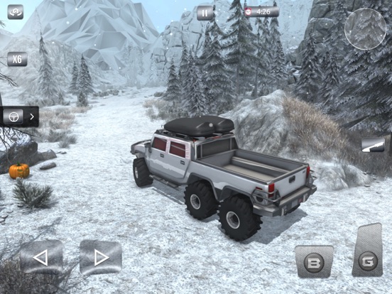 Снег симулятор вождения - от дороги 6 x 6 грузовик на iPad