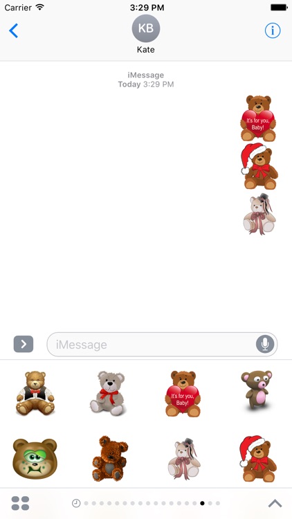 TeddyBear Stickers Pack For iMessage