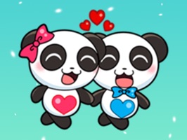 Couple Panda Sticker