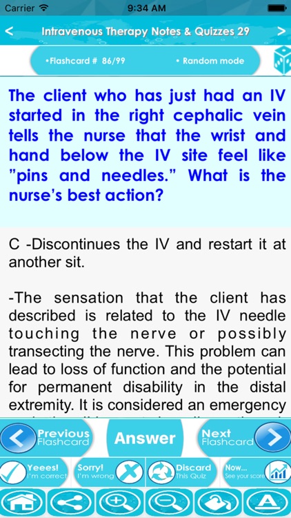 Intravenous Therapy Test Bank App- Terms & Quizzes screenshot-3