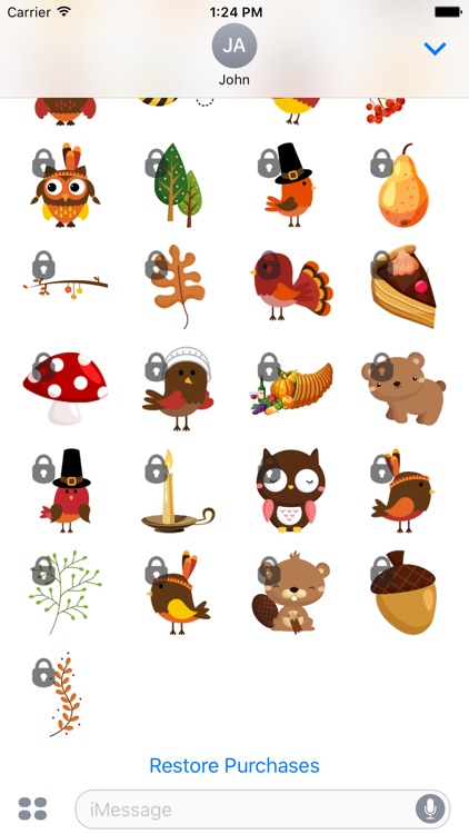 Thanksgiving & Fall Stickers screenshot-3