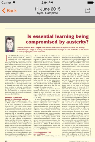 British Journal of Nursing screenshot 3