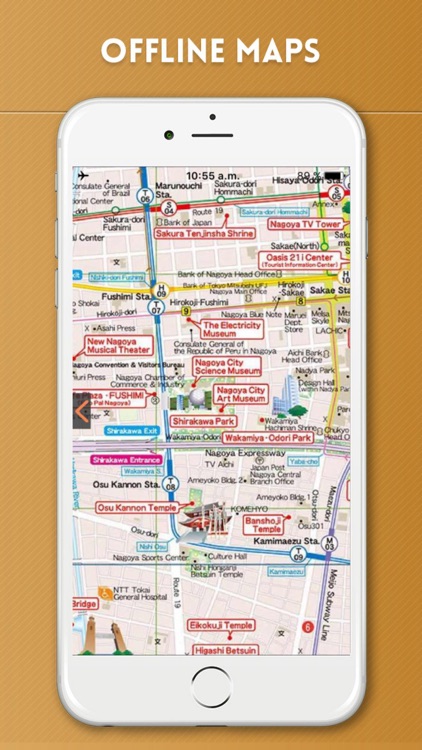 Nagoya Travel Guide with Offline City Street Map screenshot-4