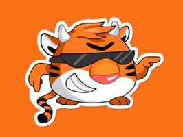 Orange Tiger sticker pack features a tiger who's missions is to make your iMessages conversations more fun than ever