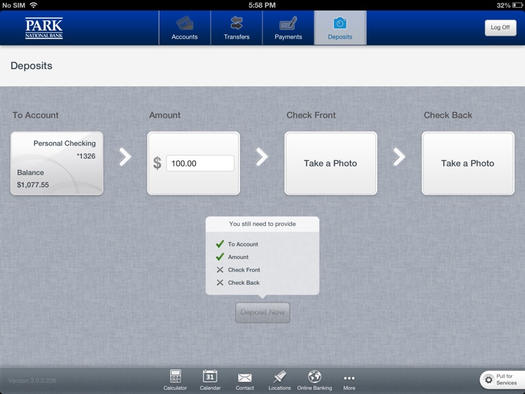 Park National Bank for iPad