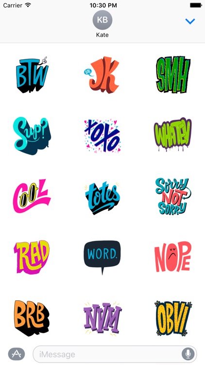 Cute Text Stickers