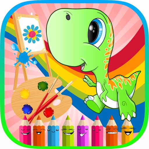 Dinosaur Game : Learn to Draw and Play with Dinosaurs Coloring iOS App