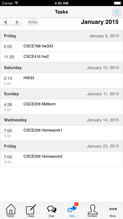 ClassMade, Student Class Timetable with homework, chat, club, news, forums, jobs, events screenshot-4