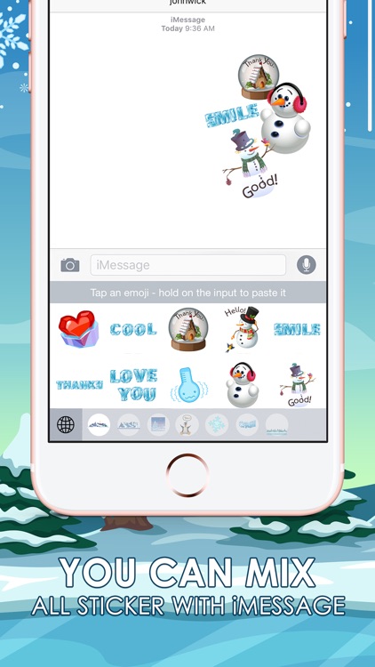 Frozen & Winter Stickers Keyboard Themes ChatStick