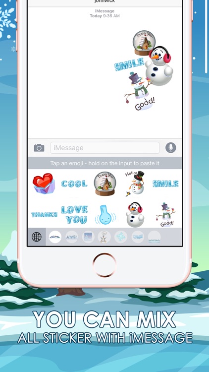 Frozen & Winter Stickers Keyboard Themes ChatStick