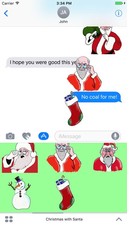 Christmas Stickers with Santa