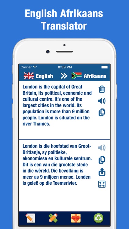 English Afrikaans Translator & Dictionary