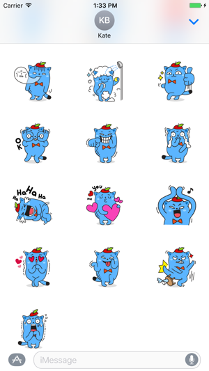 Naughty Blue Cat Stickers Pack(圖2)-速報App