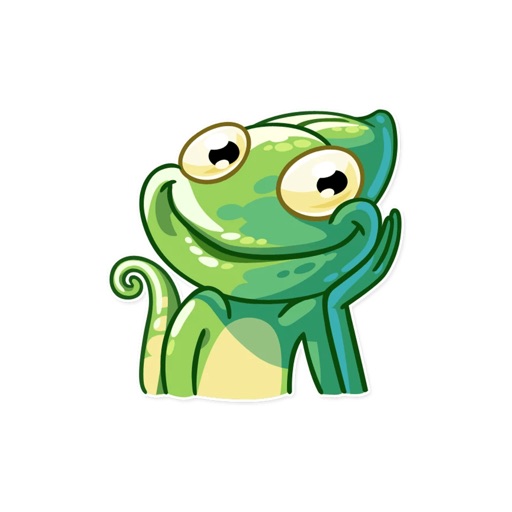 GreenGo the Chameleon - stickers for iMessage icon