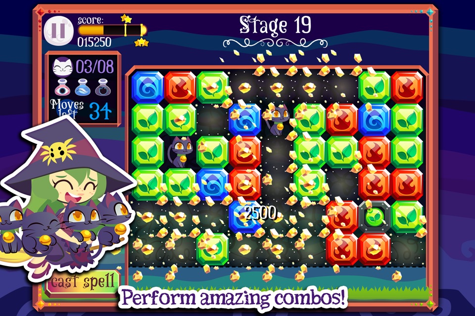 Magic Cats - Match 3 Puzzle Game with Pet Kittens screenshot 2