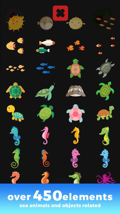 Kids Sea Life Creator - early math calculations using voice recording and make funny images screenshot 4