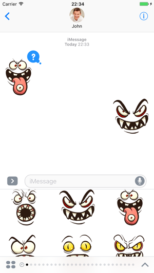 Monster Face - Stickers for iMessage(圖2)-速報App