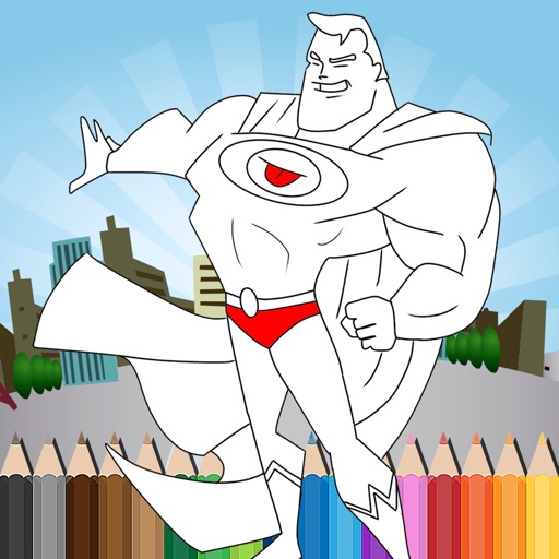 Heroes Coloring Book Paint The Hero Game Kids Icon