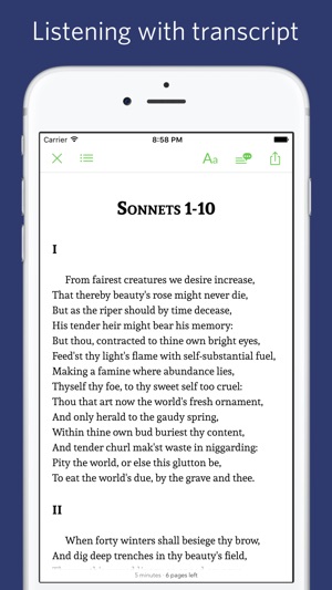 Shakespeare's sonnets - sync transcript