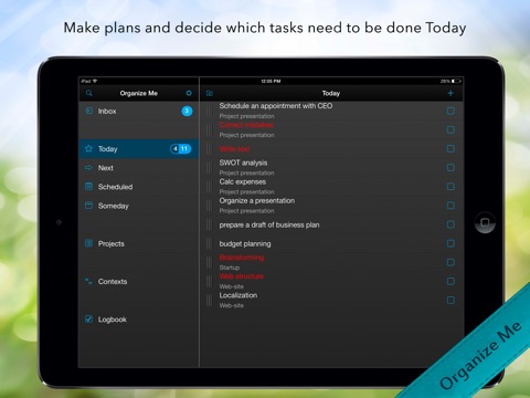 Organize Me for iPad screenshot 3