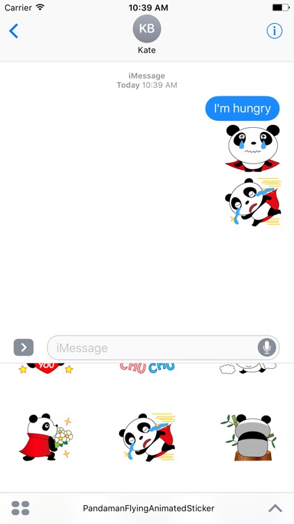 Pandaman Flying Animated Sticker