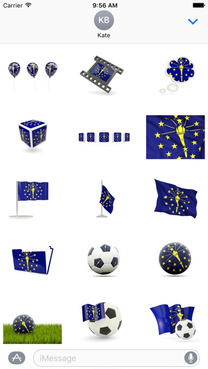 Indiana Flag Stickers