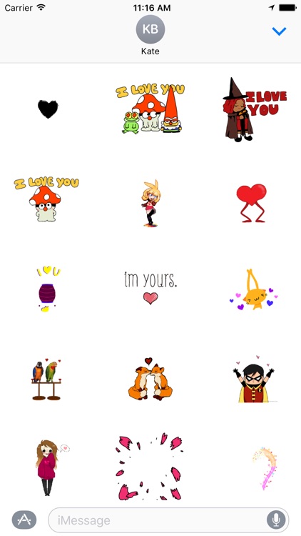 Animated Love GIF Stickers for iMessage