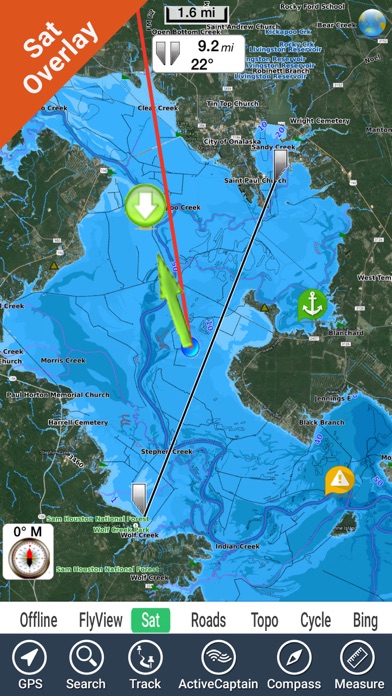 Lake Livingston Texas GPS fishing map offline screenshot 2