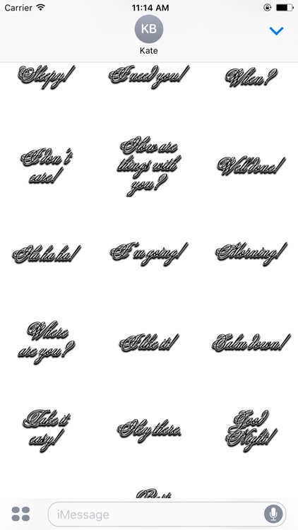 Expressions Calligraphy Stickers