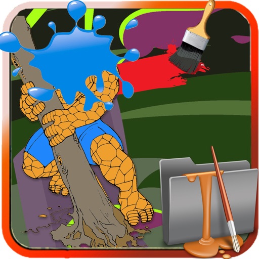 Paint For Kids Game Fantastic Four Version iOS App